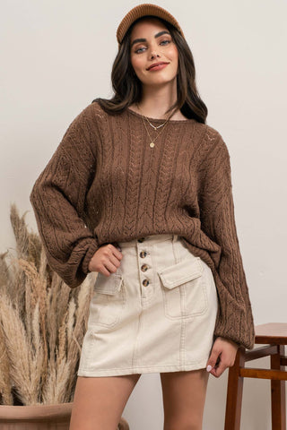 Eyelet Knit Sweater