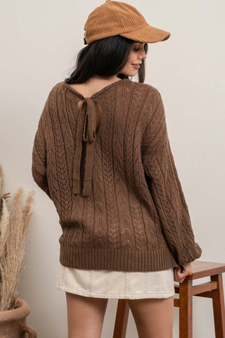 Eyelet Knit Sweater