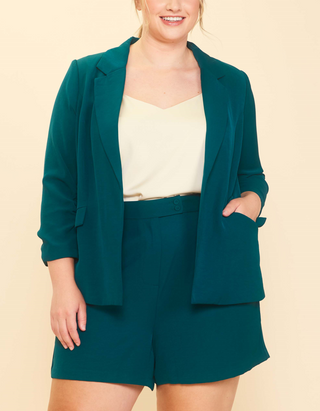 Curvy Welt Pocket Blazer