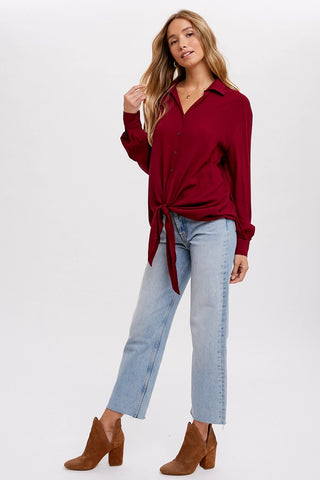 Emely Tie Front Top