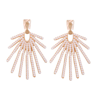 Pearl Sunburst Earrings