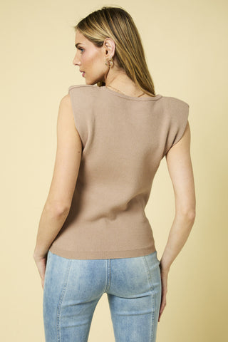 Helen Power Shoulder Top