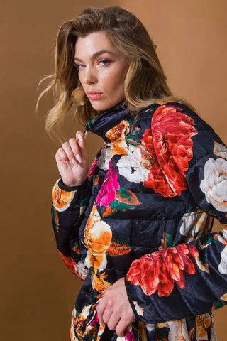 Puff flowered jacket