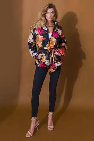 Puff flowered jacket